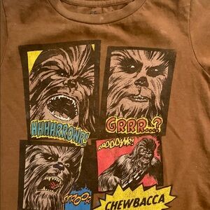Star Wars Brown Short Sleeve Tee with Comic Design